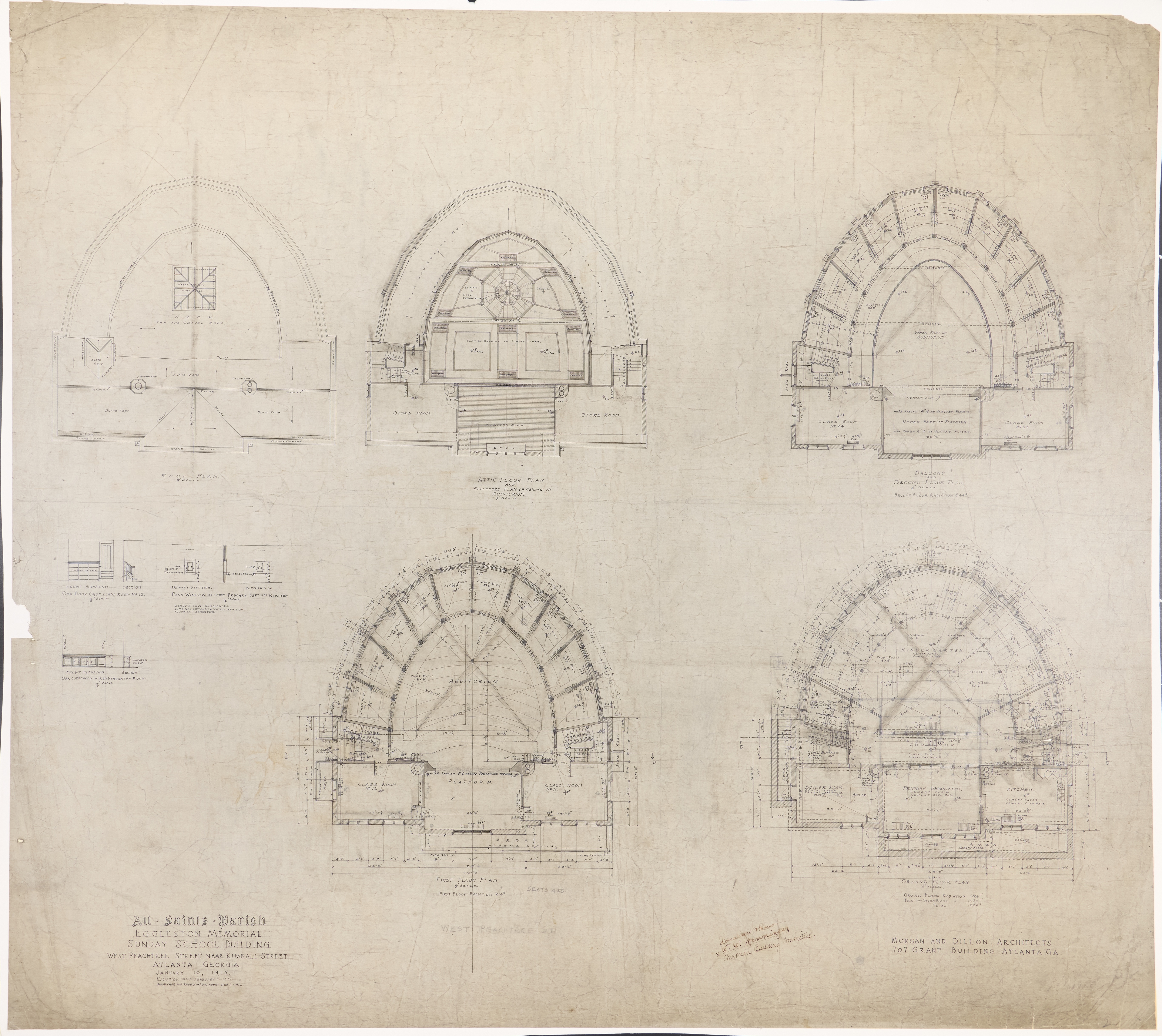 Original 1917 architectural blueprints