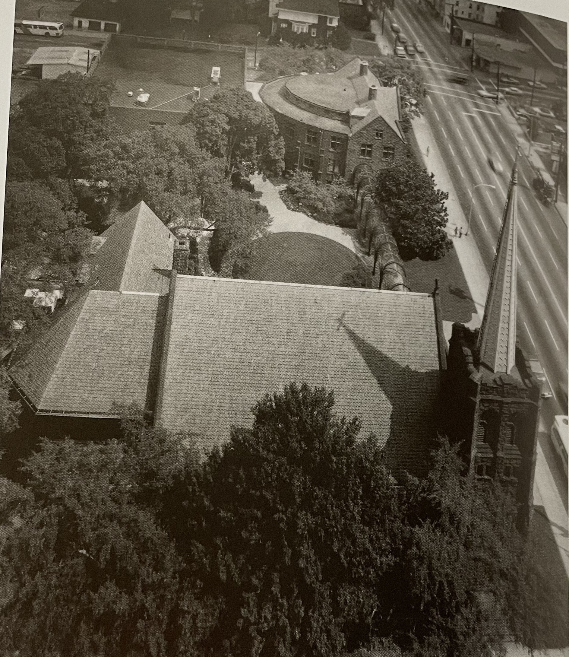 Aerial view of campus